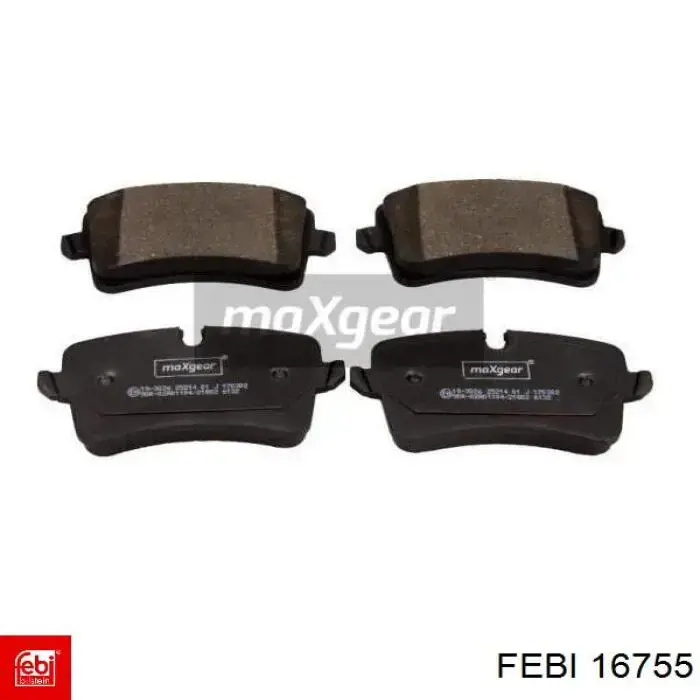 Compre 16755 Febi Sapatas do freio traseiras de disco