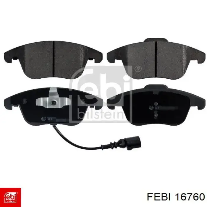 Sapatas do freio dianteiras de disco Febi 16760 preço, a partir de 42,86 USD