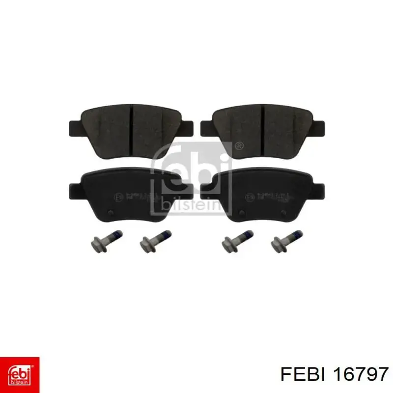 Compre 16797 Febi Sapatas do freio traseiras de disco