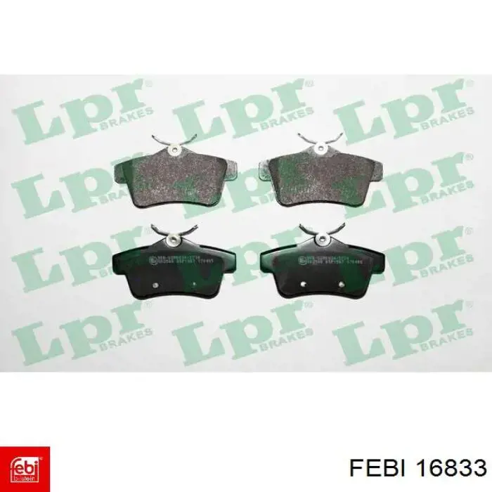 Compre 16833 Febi Sapatas do freio traseiras de disco