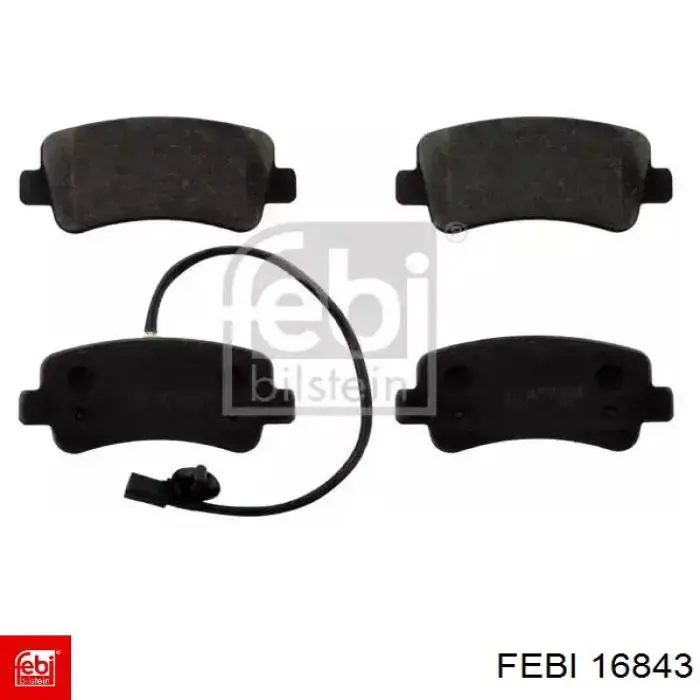 Sapatas do freio traseiras de disco Febi 16843 preço, a partir de 32,50 USD