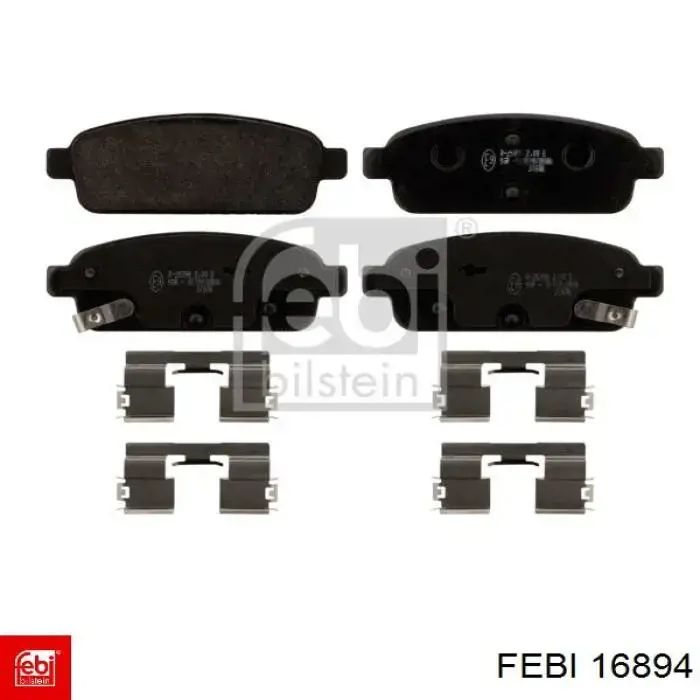 Compre 16894 Febi Sapatas do freio traseiras de disco