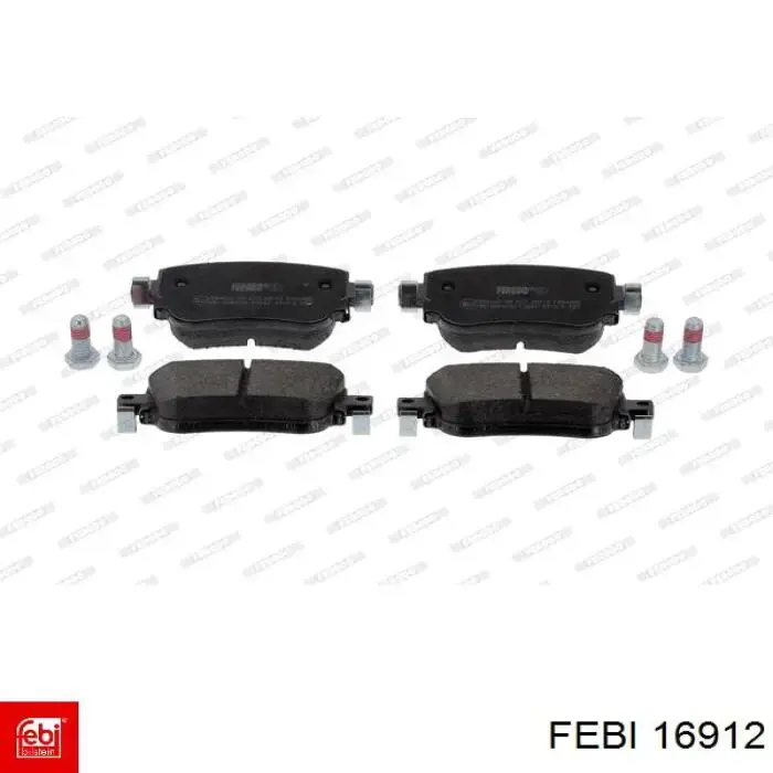 Compre 16912 Febi Sapatas do freio traseiras de disco