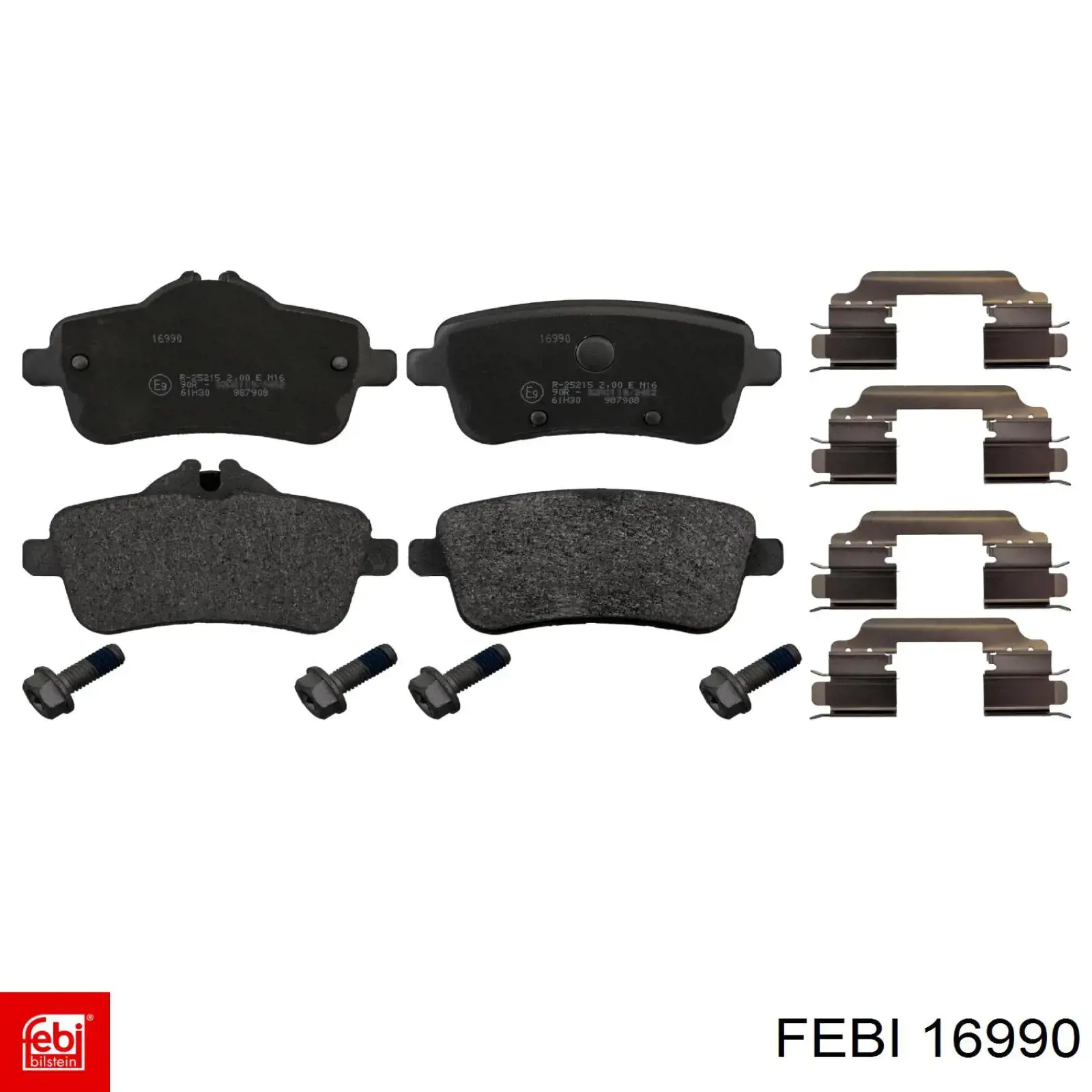 16990 Febi Sapatas do freio traseiras de disco