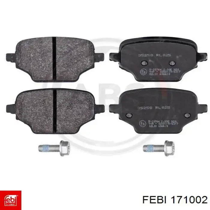 Sapatas do freio traseiras de disco Febi 171002 preço, a partir de 24,06 USD