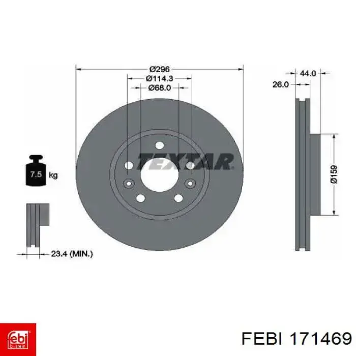 Compre 402066RN0A Nissan/Infiniti Disco do freio dianteiro