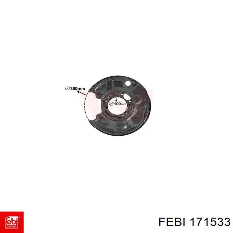 Compre 171533 Febi Proteção esquerda do freio de disco traseiro