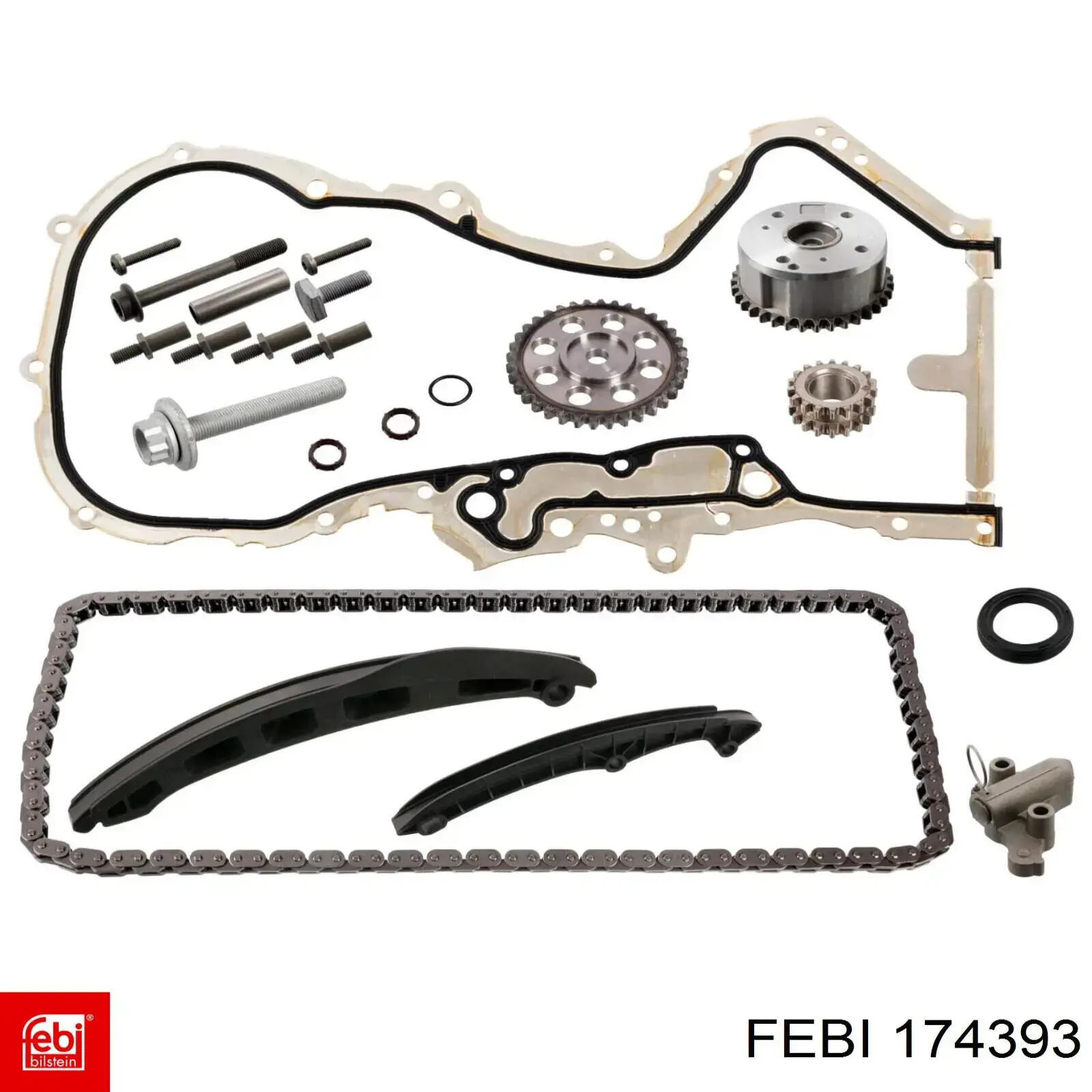 174393 Febi Cadeia do mecanismo de distribuição de gás, kit