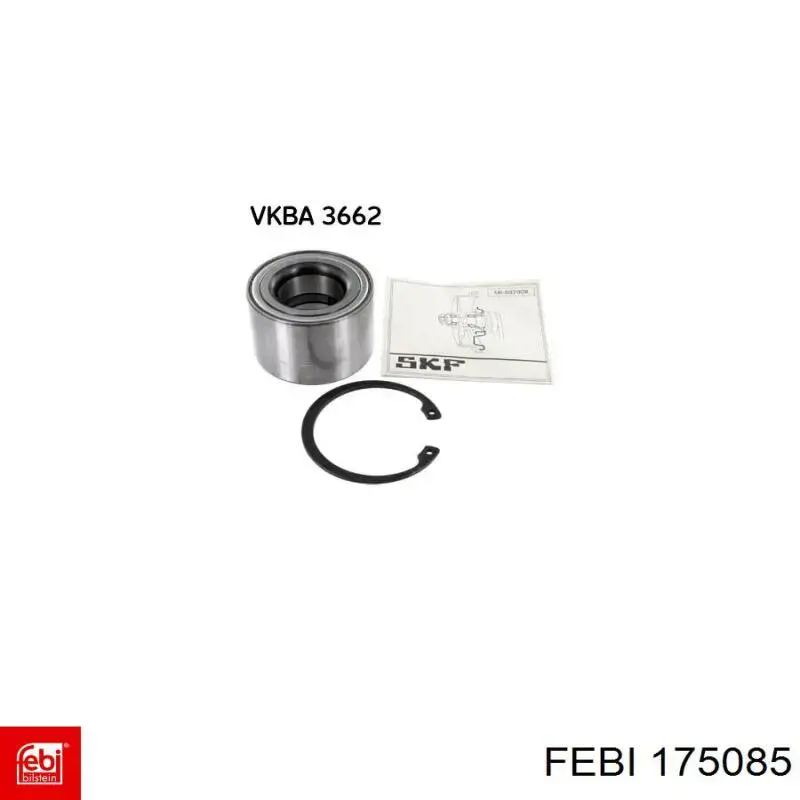 Rolamento de cubo dianteiro Febi 175085 preço, a partir de 44,14 USD