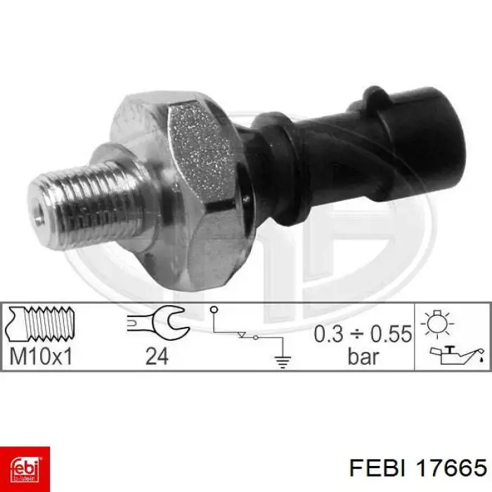 Compre 17665 Febi Sensor de pressão de óleo