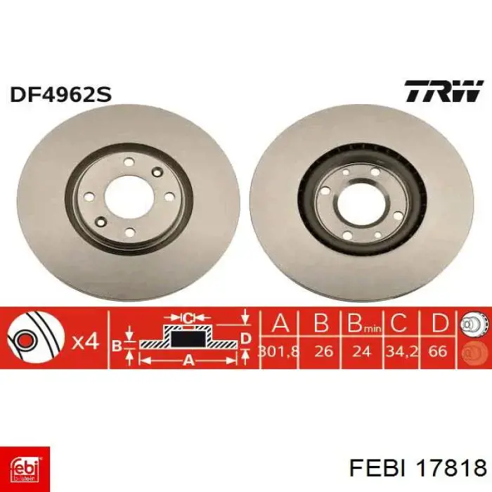 Compre 17818 Febi Parafuso de roda