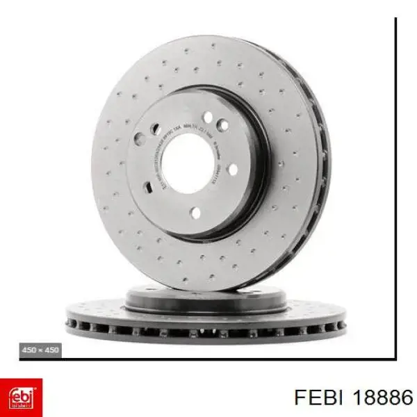 Compre 18886 Febi Disco do freio dianteiro