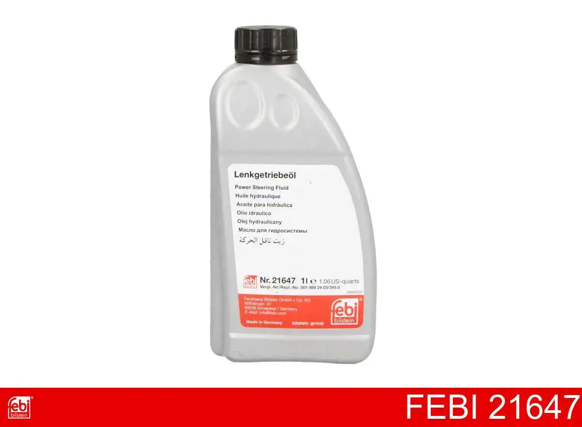 Fluido da Direção hidrâulica assistida 1989240310 Mercedes