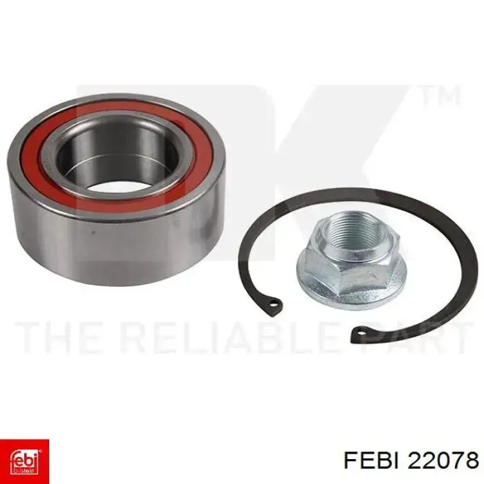 Compre 22078 Febi Rolamento de cubo dianteiro/traseiro