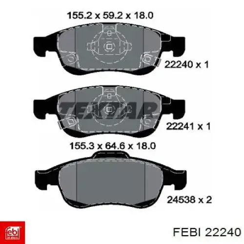 Compre 22240 Febi Disco do freio dianteiro