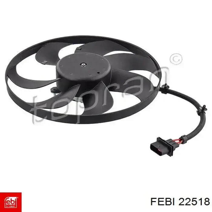 Compre 22518 Febi Ventilador elétrico de esfriamento montado (motor + roda de aletas)