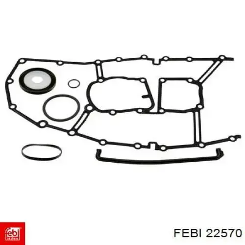 Compre 22570 Febi Vedante de tampa dianteira de motor, kit