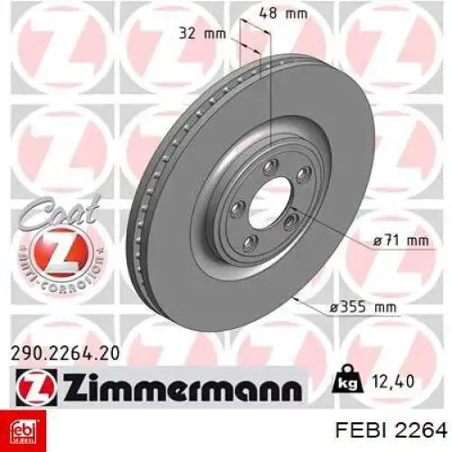 Tanque de expansão do sistema de esfriamento Febi 2264 preço, a partir de 17,56 USD