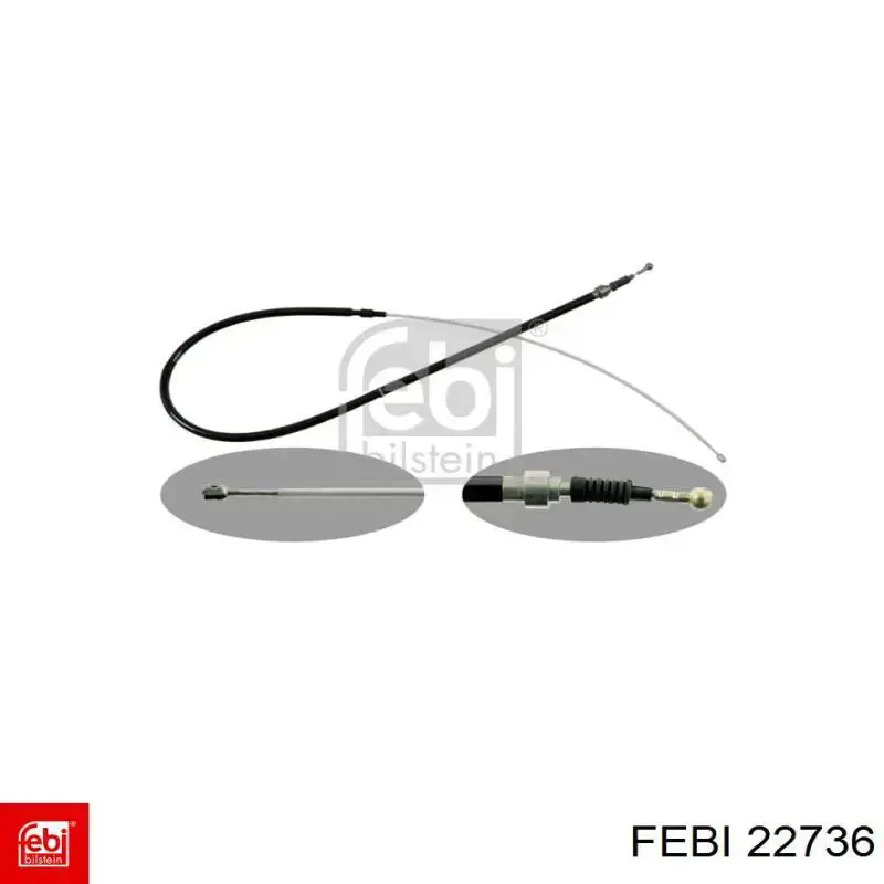 Cabo traseiro direito/esquerdo do freio de estacionamento Febi 22736 preço, a partir de 14,42 USD