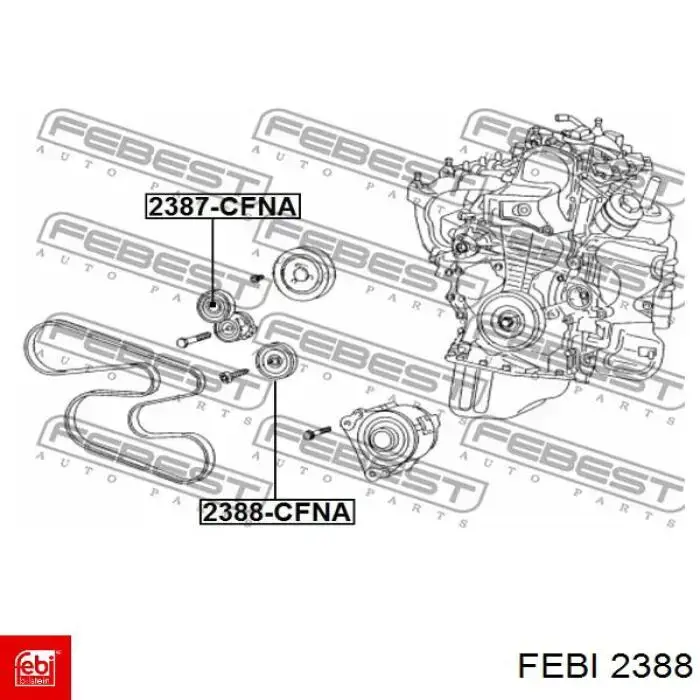 Compre 2388 Febi Coxim de transmissão (suporte da caixa de mudança)