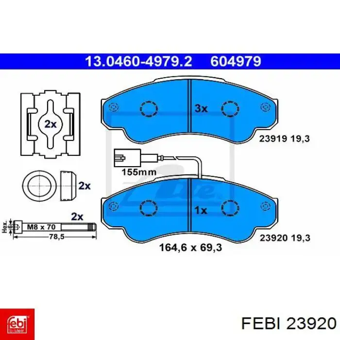Compre 23920 Febi Tampa de maçaneta externa da porta traseira esquerda
