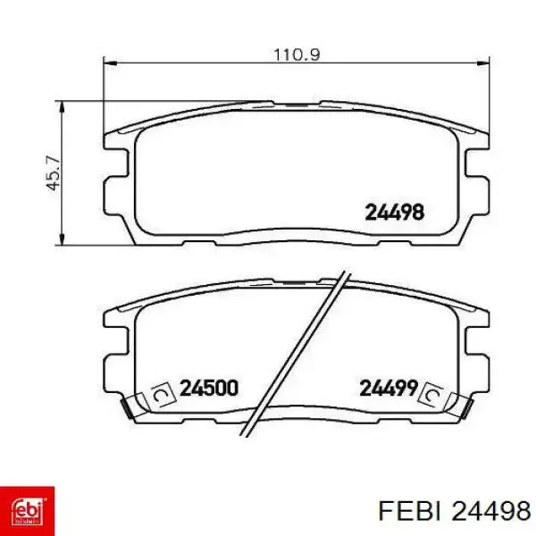 Compre 24498 Febi Sensor dianteiro de desgaste das sapatas do freio