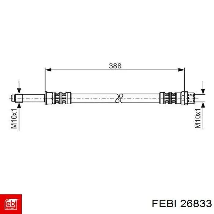 Mangueira do freio traseira Febi 26833 preço, a partir de 10,66 USD