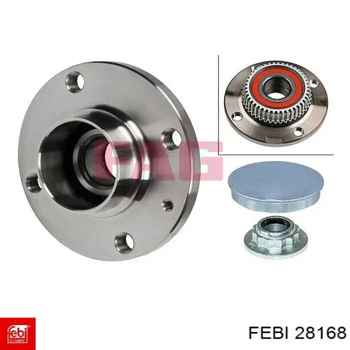 Cubo traseiro Febi 28168 preço, a partir de 61,84 USD