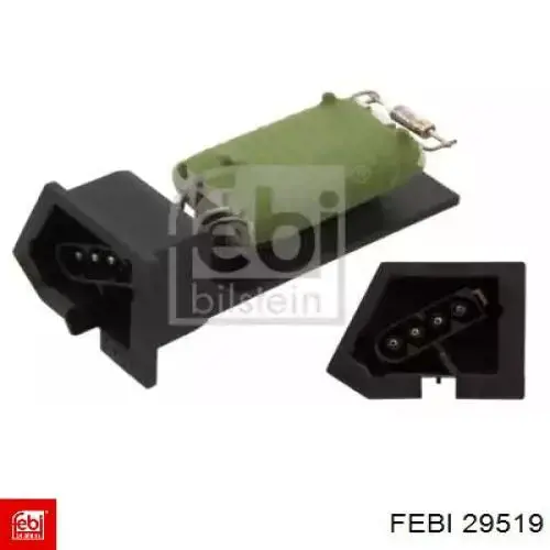 Resistor (resistência) de ventilador de forno (de aquecedor de salão) Febi 29519 preço, a partir de 17,95 USD