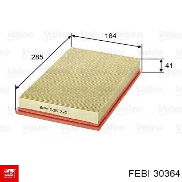 Compre 30364 Febi Filtro de ar