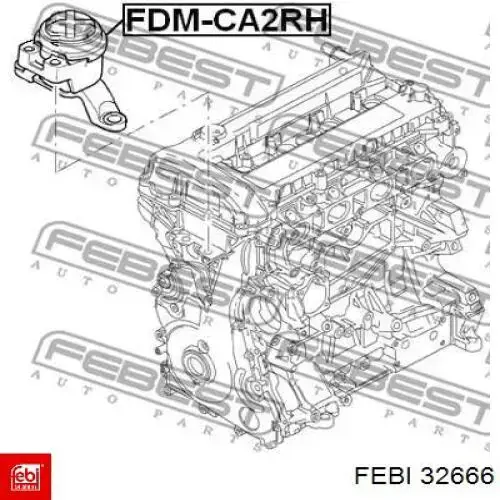Coxim (suporte) direito de motor Febi 32666 preço, a partir de 81,07 USD