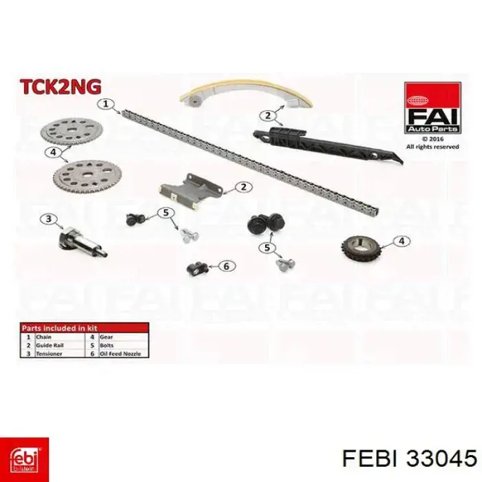 Compre 33045 Febi Cadeia do mecanismo de distribuição de gás, kit
