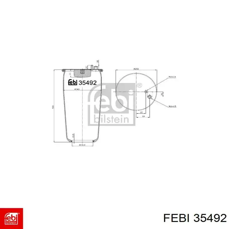 Compre 35492 Febi Coxim pneumático (suspensão de lâminas pneumática) do eixo traseiro