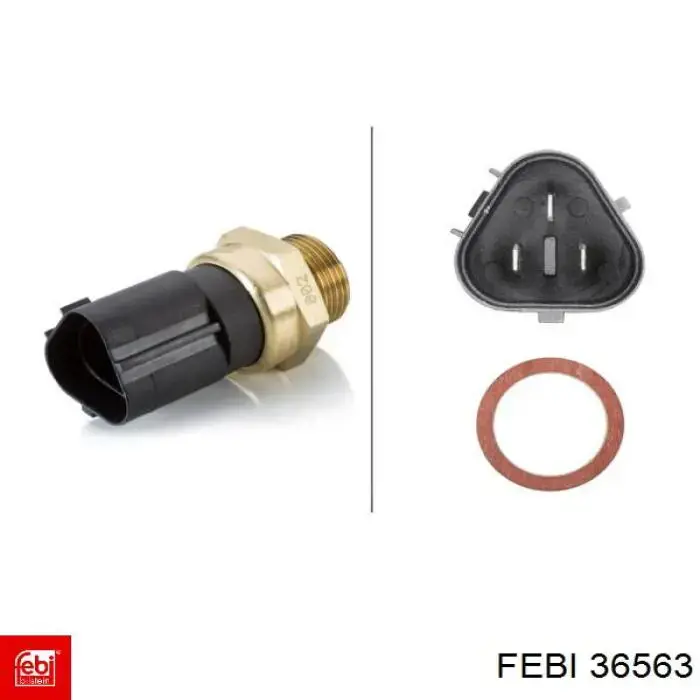 Compre 36563 Febi Sensor de temperatura do fluido de esfriamento (de ativação de ventilador do radiador)