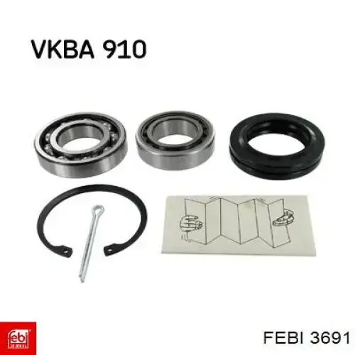 Compre 3691 Febi Rolamento de cubo traseiro