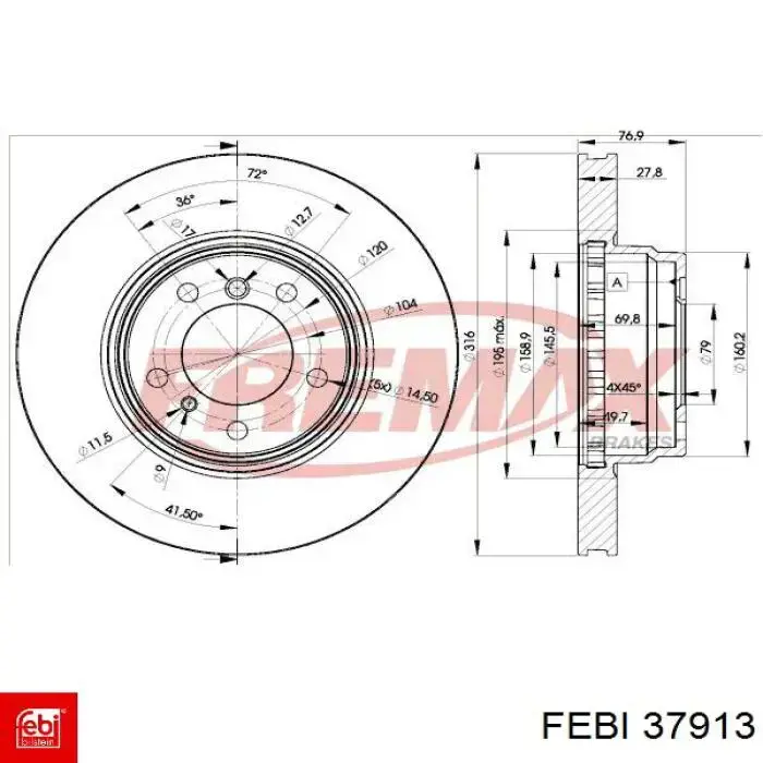 Folhas inseridas principais de cambota, kit, padrão (STD) Febi 37913 preço, a partir de 6,92 USD