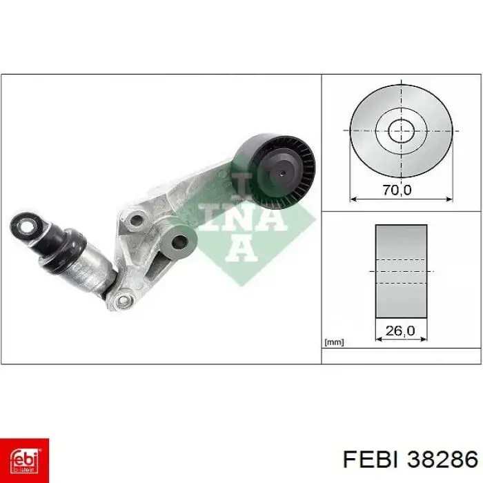 Compre 38286 Febi Acumulador hidráulico dianteiro do sistema de amortecimento