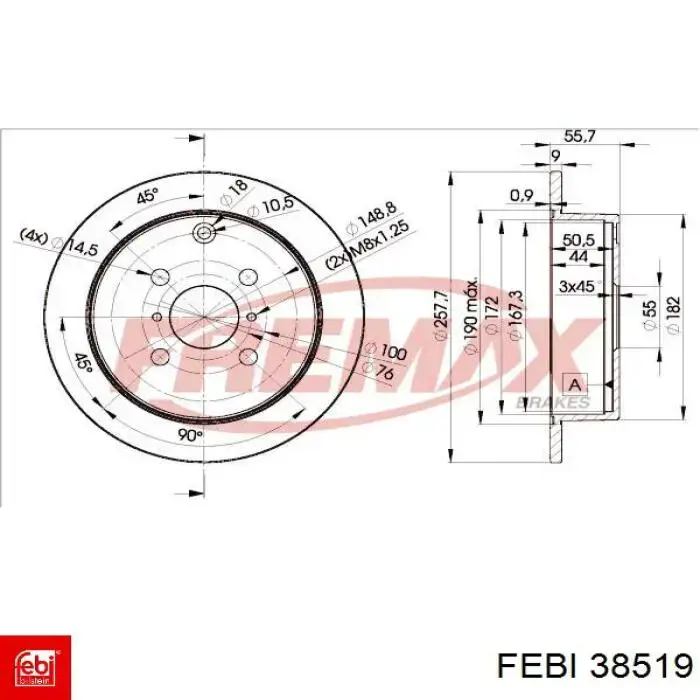 Compre 38519 Febi Amortecedor de tampa de porta-malas (de 3ª/5ª porta traseira)