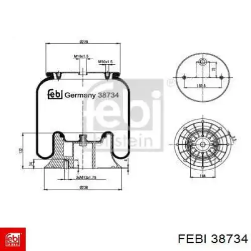 Coxim pneumático (suspensão de lâminas pneumática) do eixo Blacktech RML76251CP preço, a partir de 120,93 USD