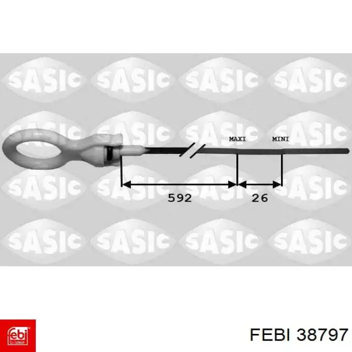 Compre 38797 Febi Sonda (indicador) do nível de óleo no motor