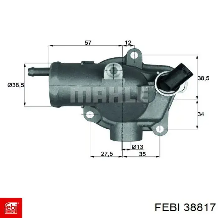 Compre 38817 Febi Caixa do termostato