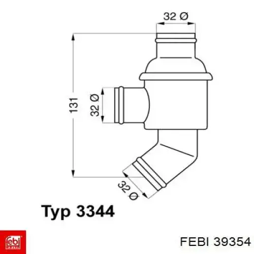 Compre 39354 Febi Braço oscilante superior direito de suspensão traseira