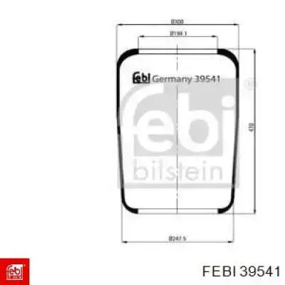 Coxim pneumático (suspensão de lâminas pneumática) do eixo Febi 39541 preço, a partir de 25,50 USD