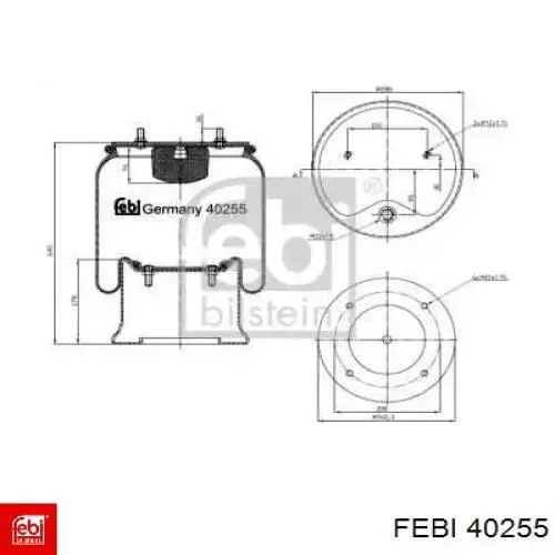 Coxim pneumático (suspensão de lâminas pneumática) do eixo Fabio 348107C preço, a partir de 133,72 USD
