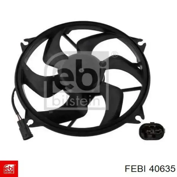 40635 Febi Ventilador elétrico de esfriamento montado (motor + roda de aletas)