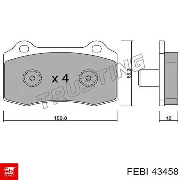 Consola de charneira de fixação de cabina Febi 43458 preço, a partir de 78,54 USD