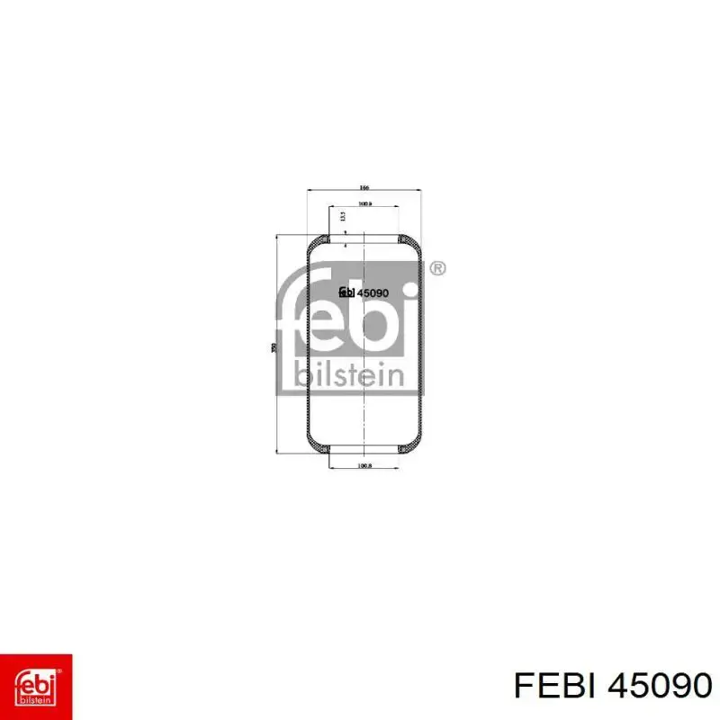 Coxim pneumático (suspensão de lâminas pneumática) do eixo traseiro Febi 45090 preço, a partir de 61,97 USD