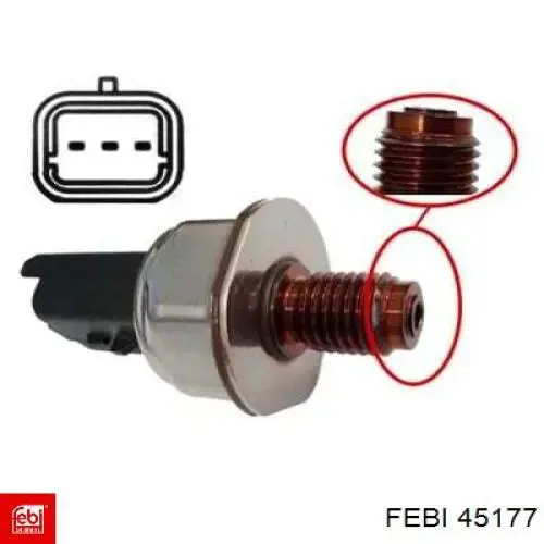 Compre 45177 Febi Sensor de pressão de combustível