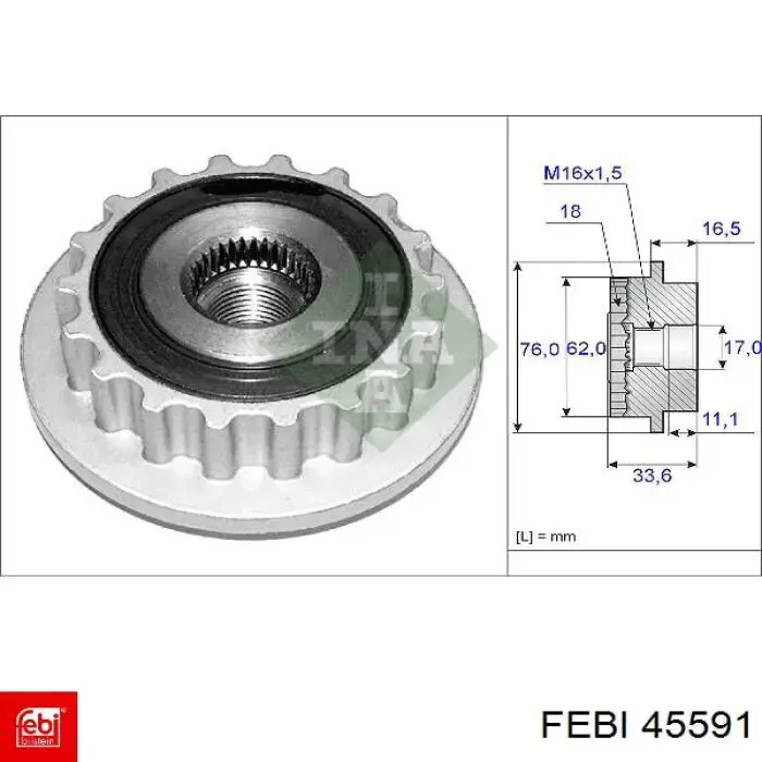 Coxim (suporte) direito de motor Febi 45591 preço, a partir de 88,55 USD
