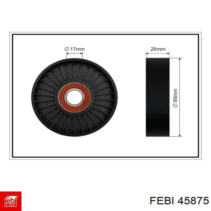 Compre 45875 Febi Rolo de reguladora de tensão da correia de transmissão